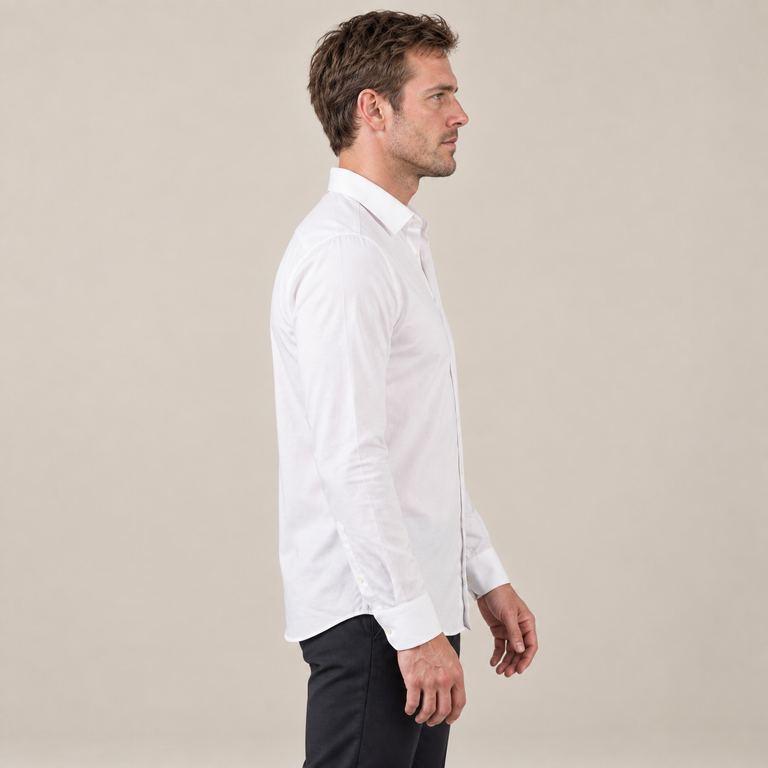 Men's Slim Fit Long-Sleeve Dress Shirt