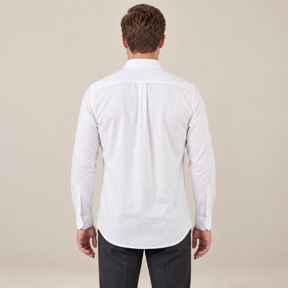 Men's Slim Fit Long-Sleeve Dress Shirt