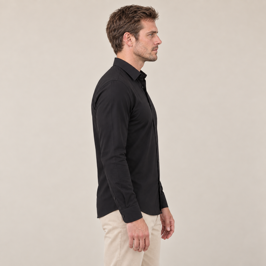 Men's Slim Fit Long-Sleeve Dress Shirt