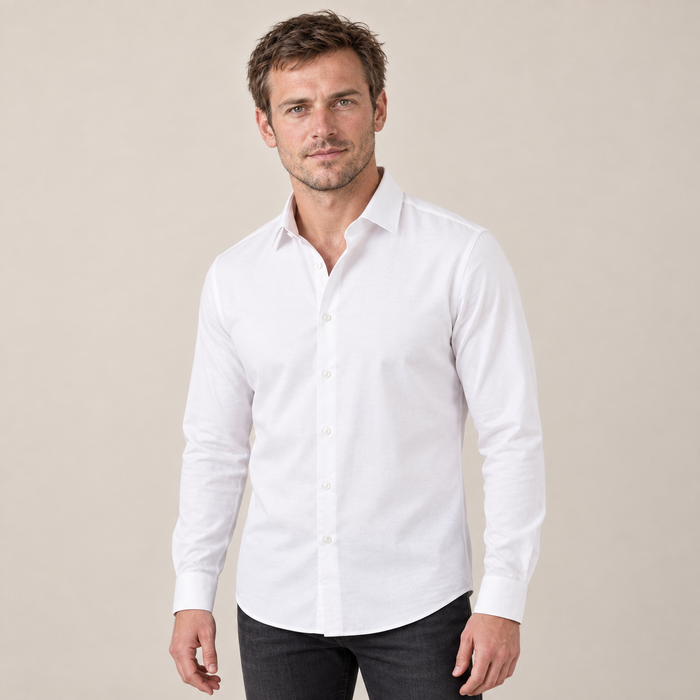 Men's Slim Fit Long-Sleeve Dress Shirt