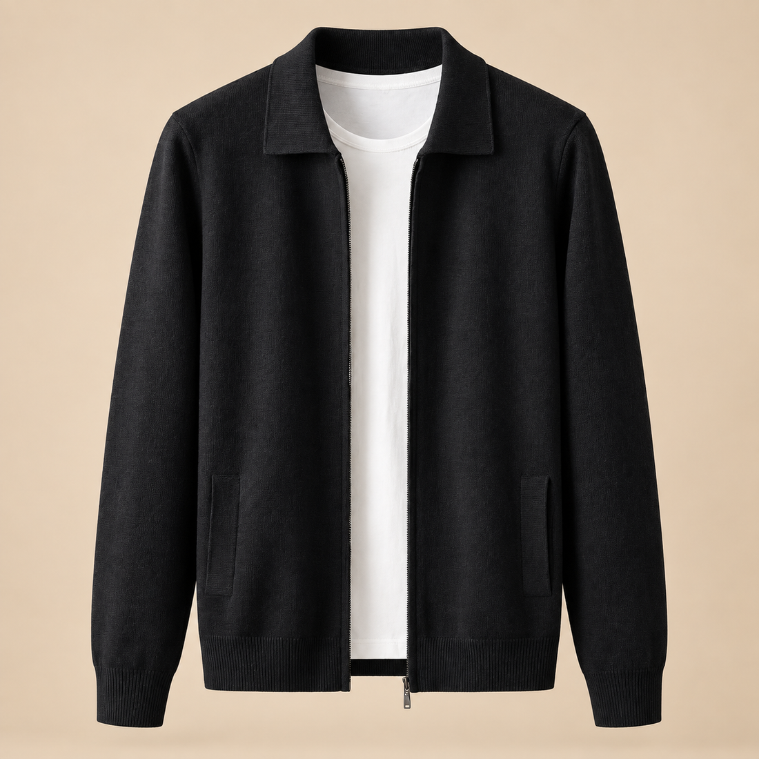 Men's Soft Fabric Zip Up Vest