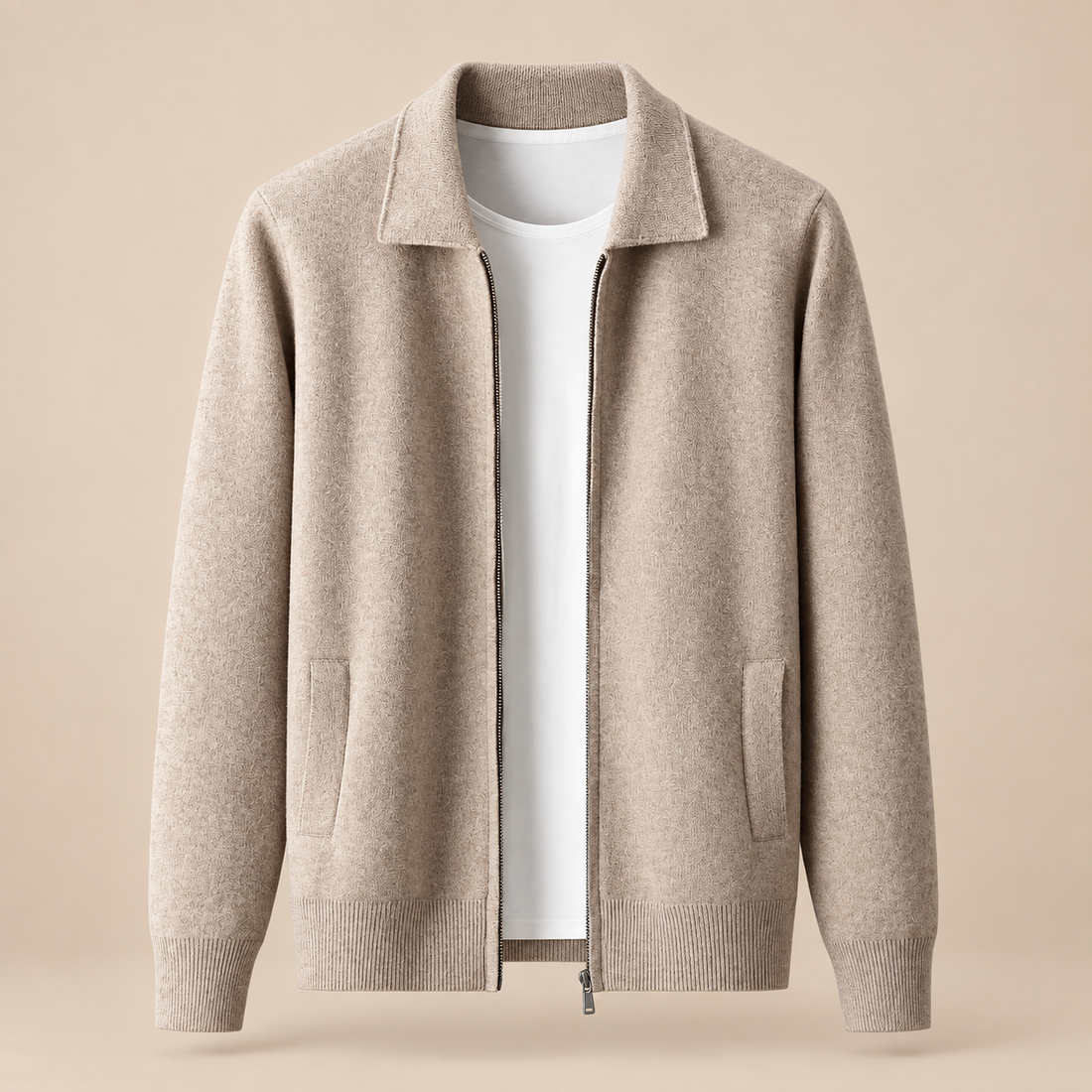 Men's Soft Fabric Zip Up Vest