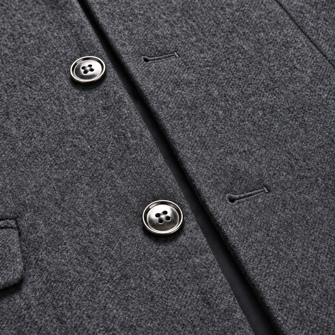 Men's Stand Collar Longline Overcoat
