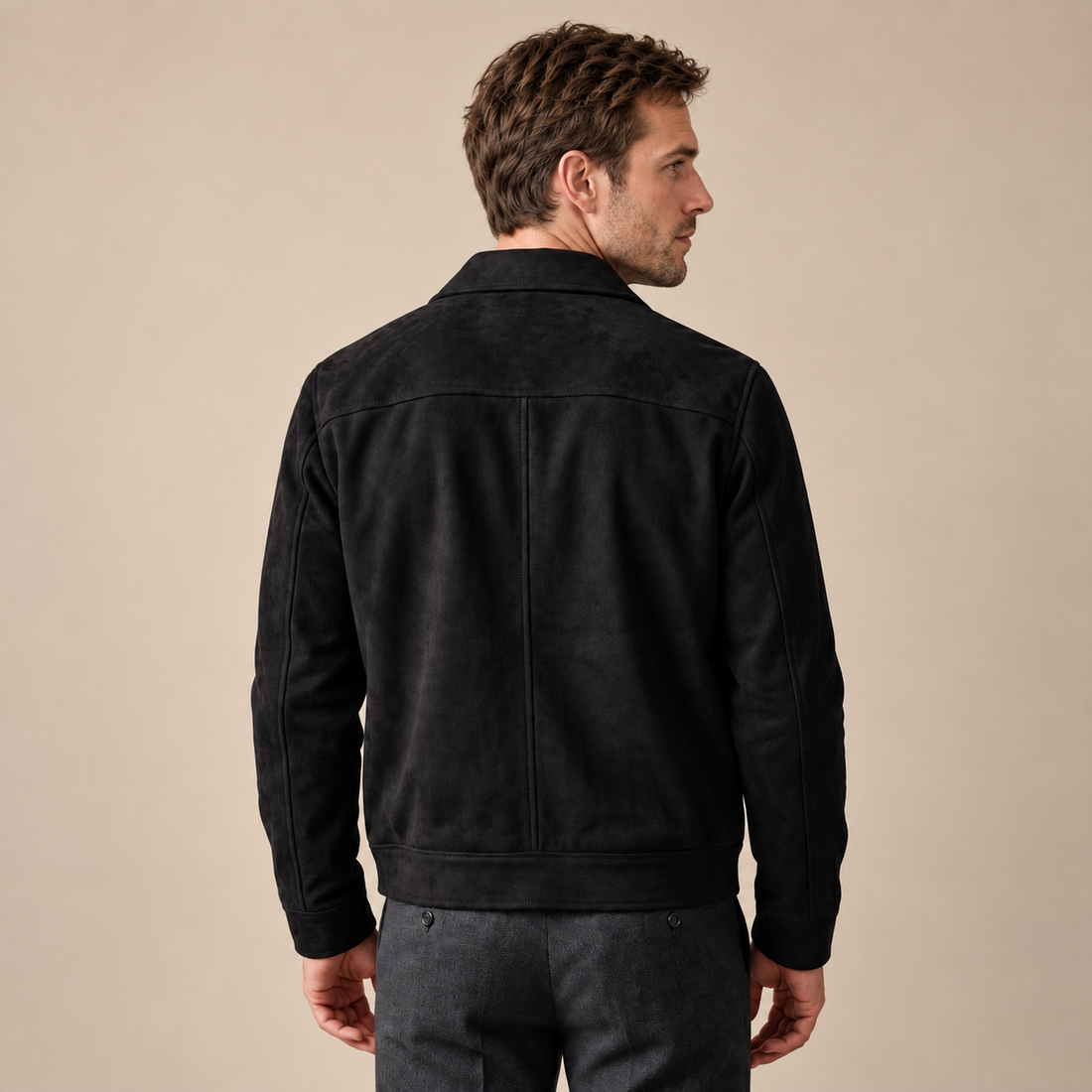 Men's Suede Harrington Bomber Jacket