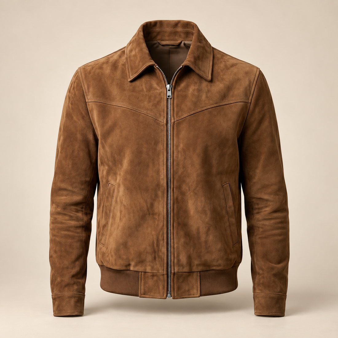 Men's Suede Harrington Bomber Jacket