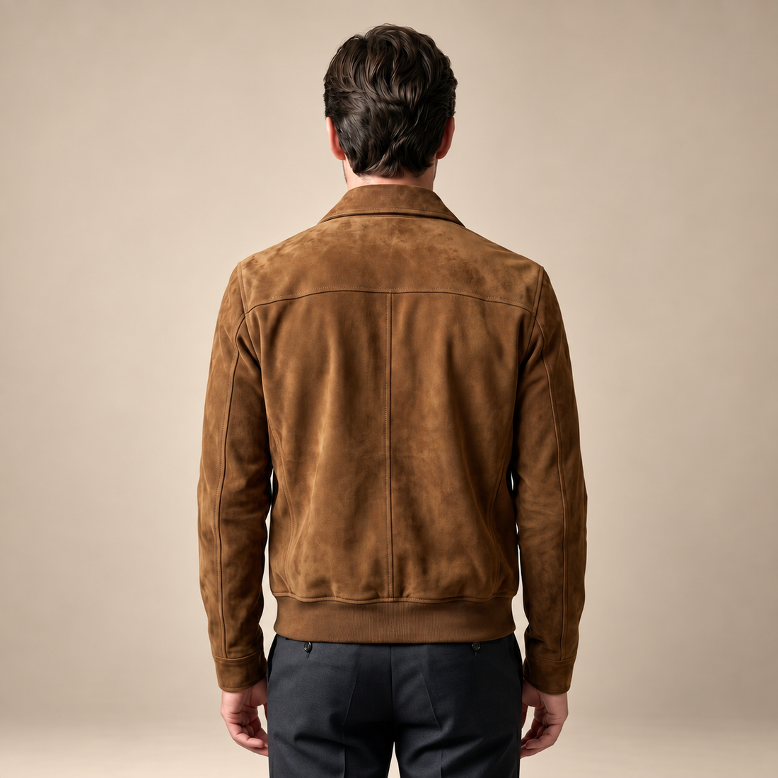Men's Suede Harrington Bomber Jacket