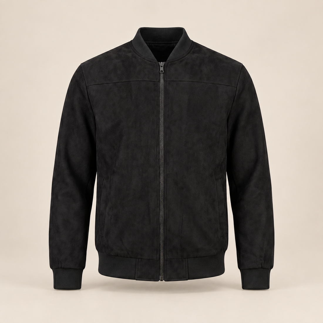 Men's Suede-Touch Bomber Jacket