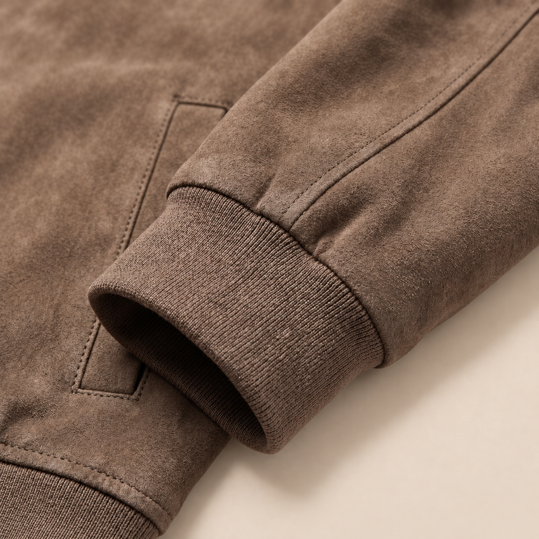Men's Suede-Touch Bomber Jacket
