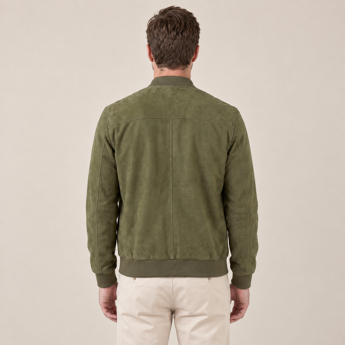 Men's Suede-Touch Bomber Jacket