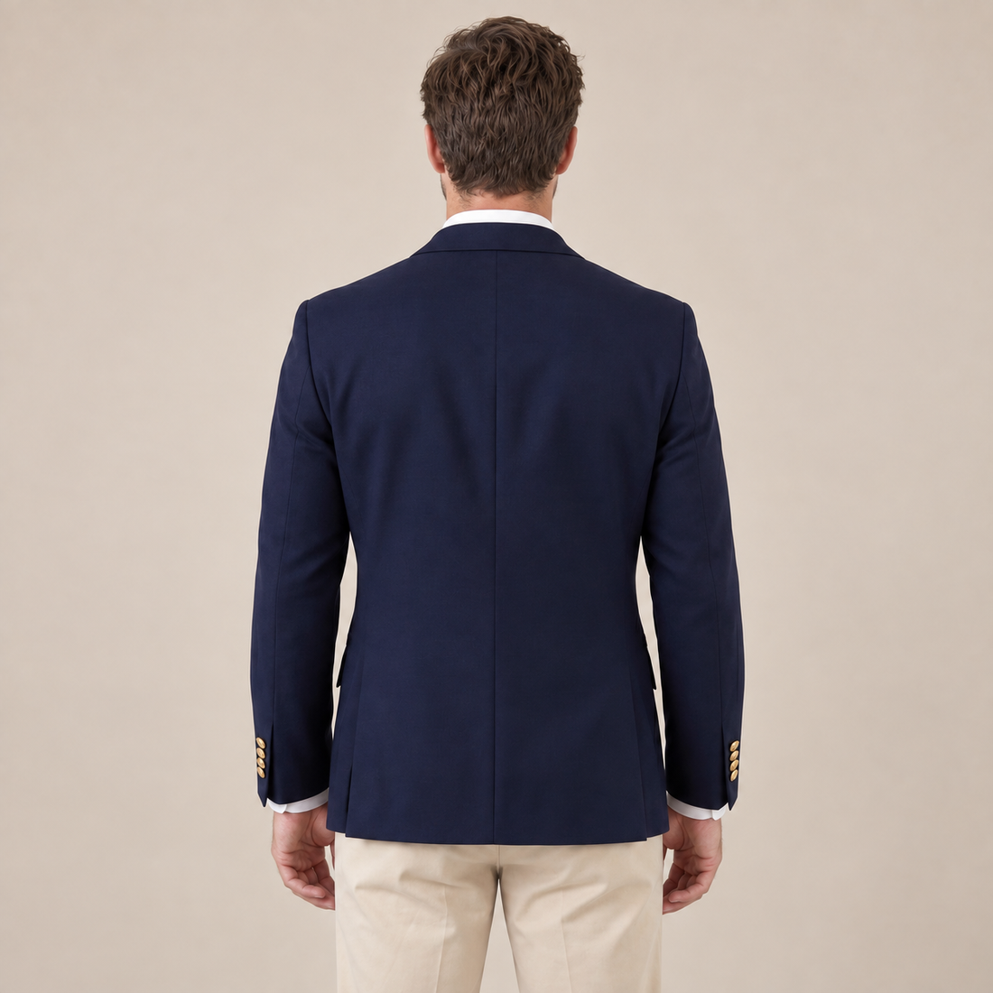 Men's Tailored Navy Blazer Jacket for Formal Occasions