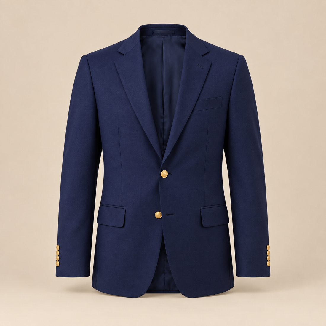 Men's Tailored Navy Blazer Jacket for Formal Occasions