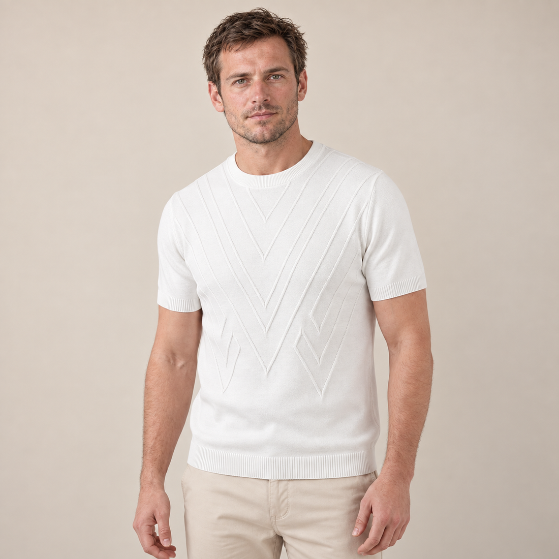 Men's Textured Knit T-Shirt