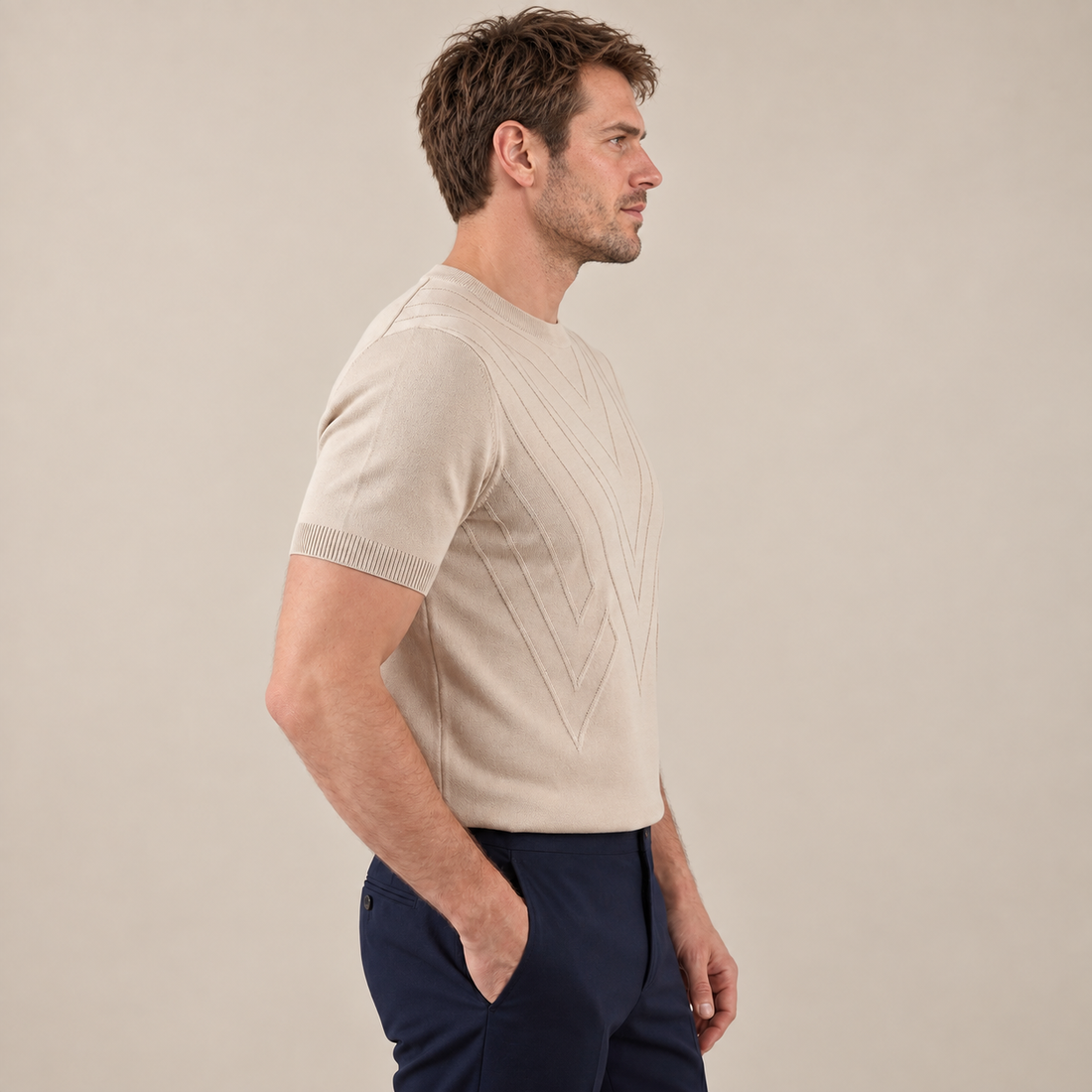 Men's Textured Knit T-Shirt
