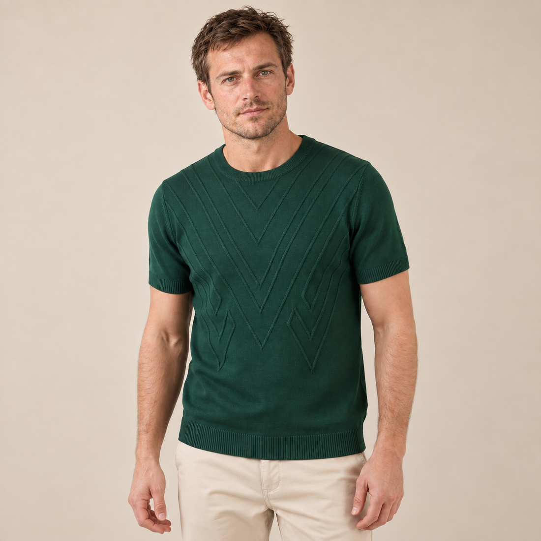 Men's Textured Knit T-Shirt