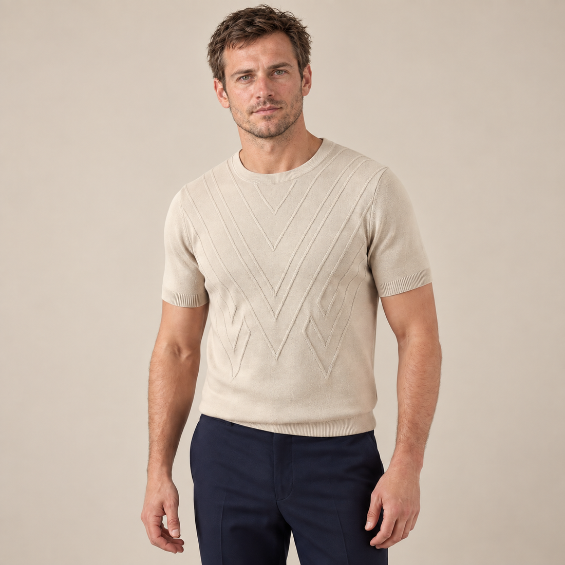 Men's Textured Knit T-Shirt