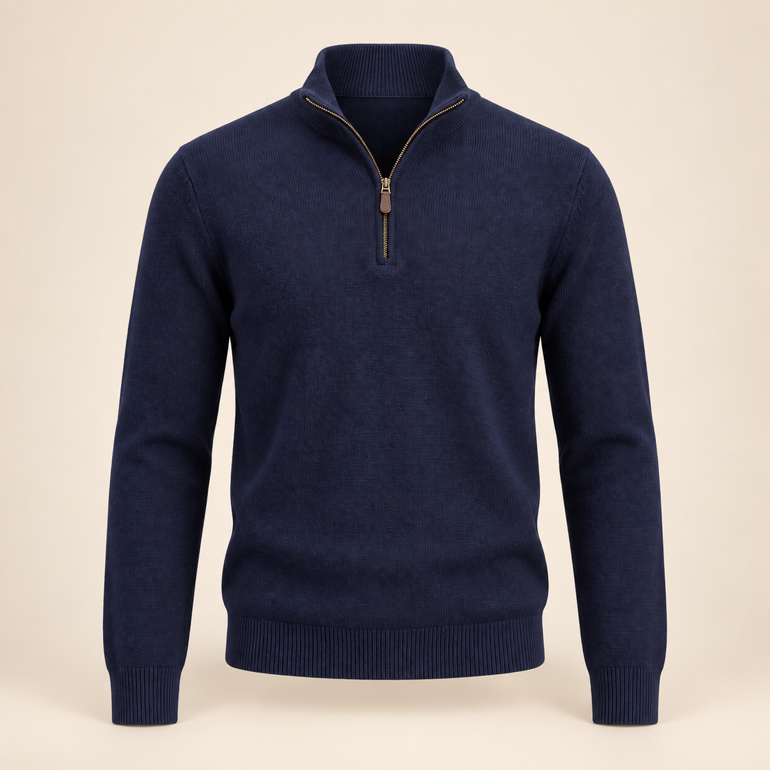Men's Textured Quarter-Zip Sweater