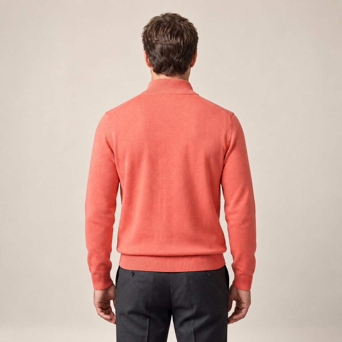 Men's Textured Quarter-Zip Sweater