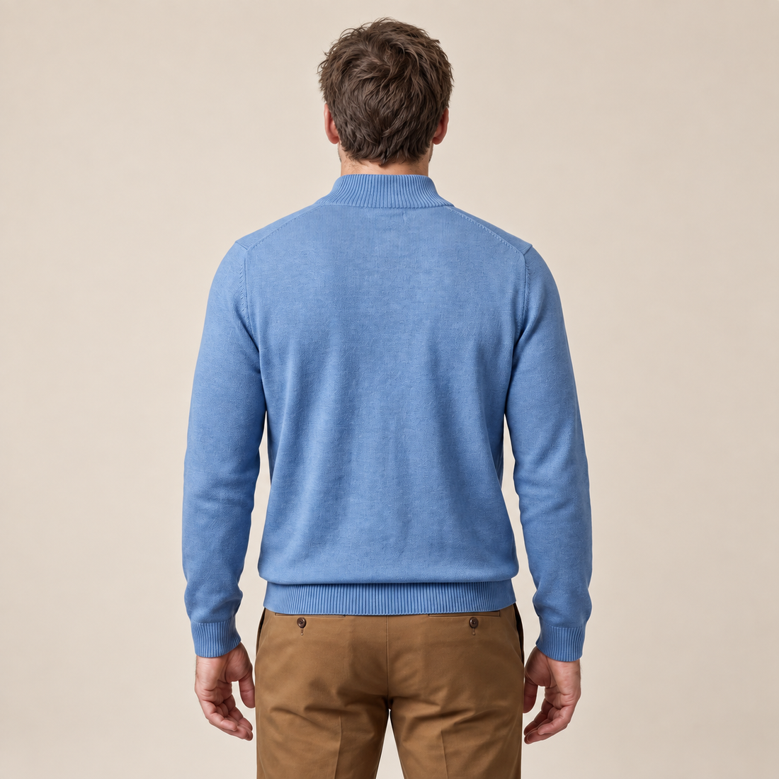 Men's Textured Quarter-Zip Sweater