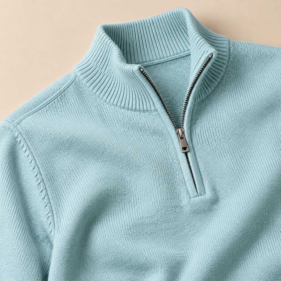 Men's Textured Quarter-Zip Sweater
