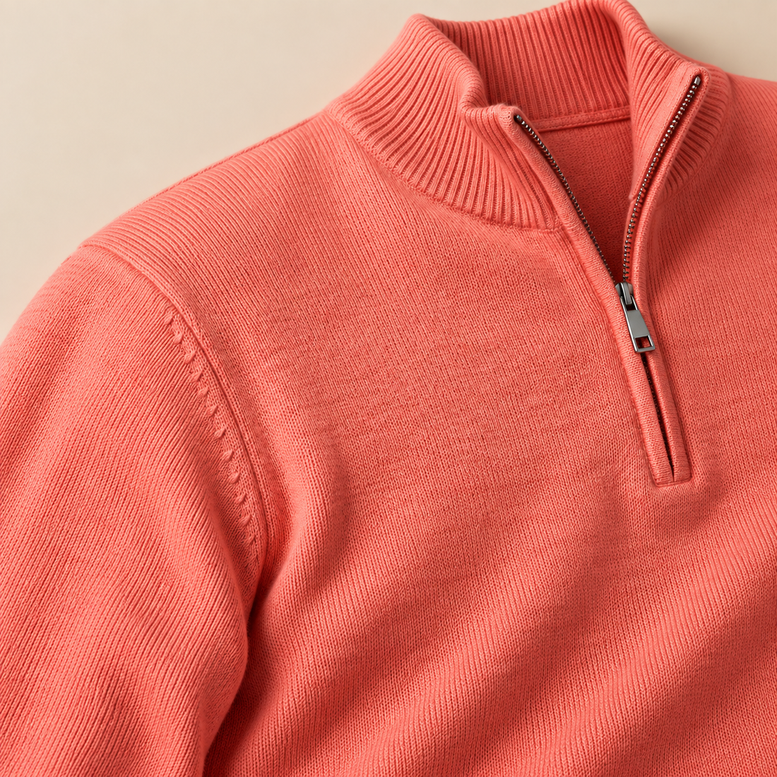 Men's Textured Quarter-Zip Sweater