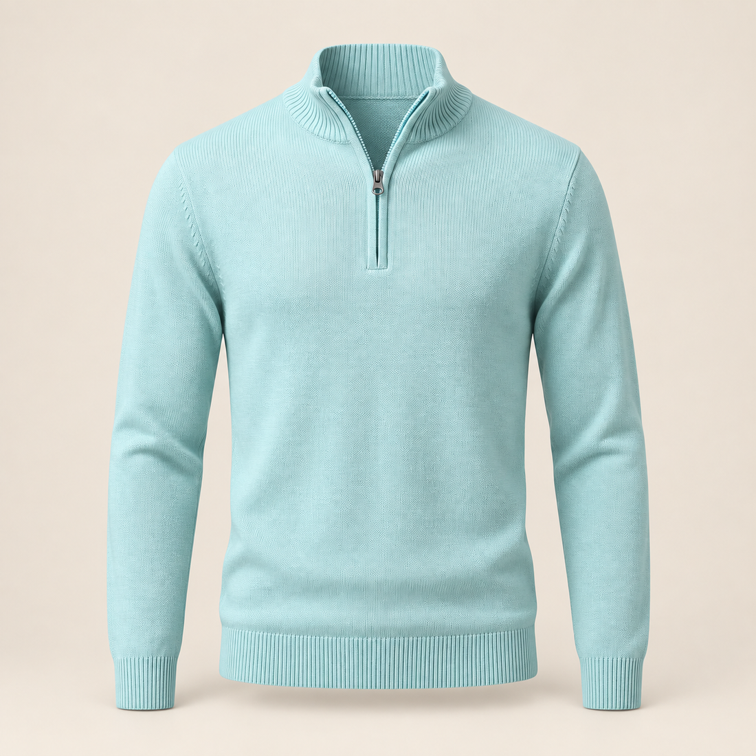Men's Textured Quarter-Zip Sweater