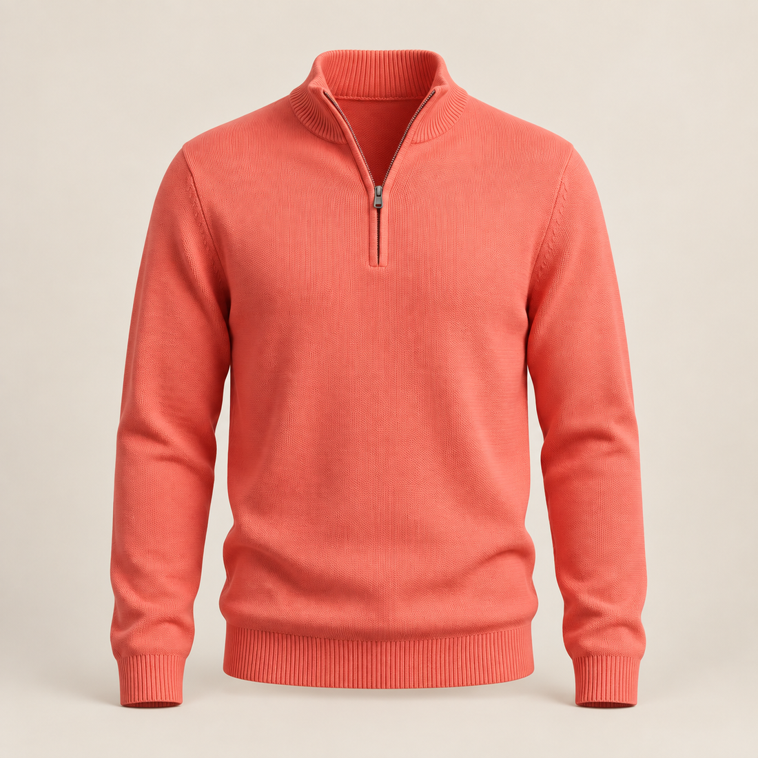 Men's Textured Quarter-Zip Sweater