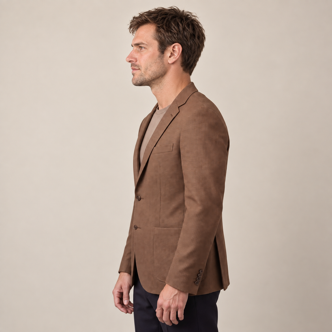 Men's Textured Two-Button Blazer