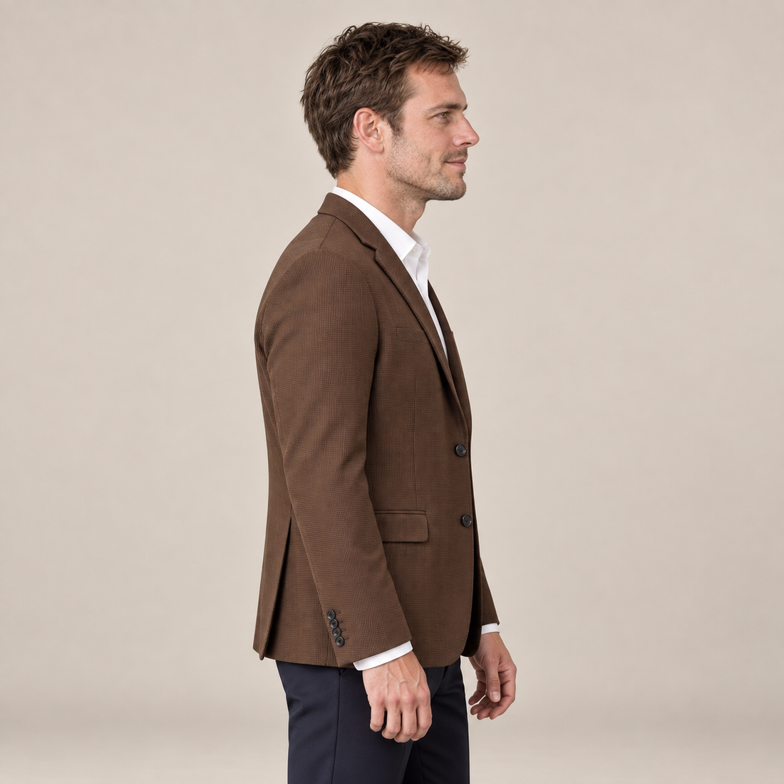 Men's Textured Two-Button Blazer