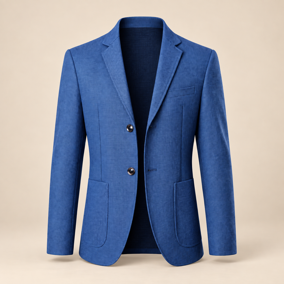 Men's Textured Two-Button Blazer