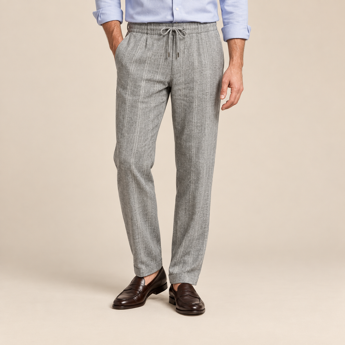 Men's Trousers with Drawstring Waist
