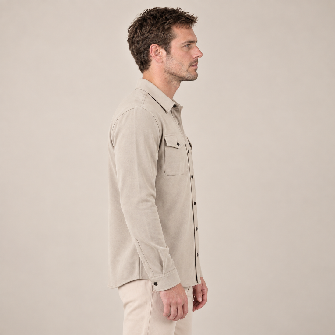 Men's Twin-Pocket Overshirt Slim Fit