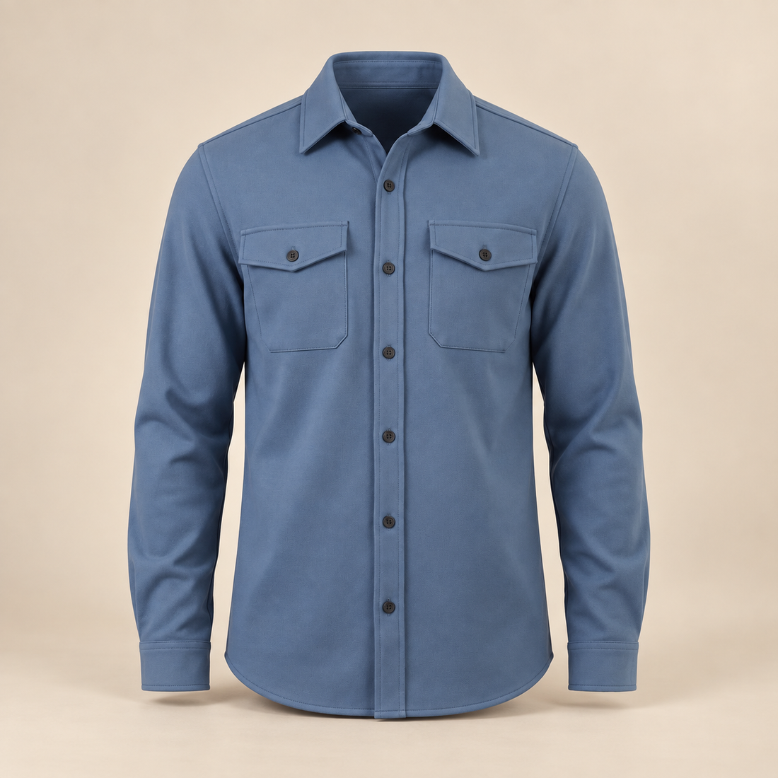 Men's Twin-Pocket Overshirt Slim Fit