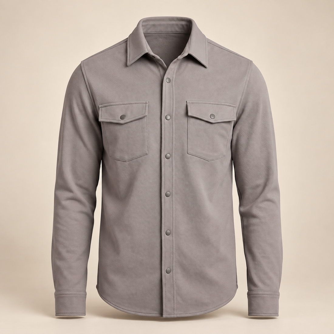 Men's Twin-Pocket Overshirt Slim Fit