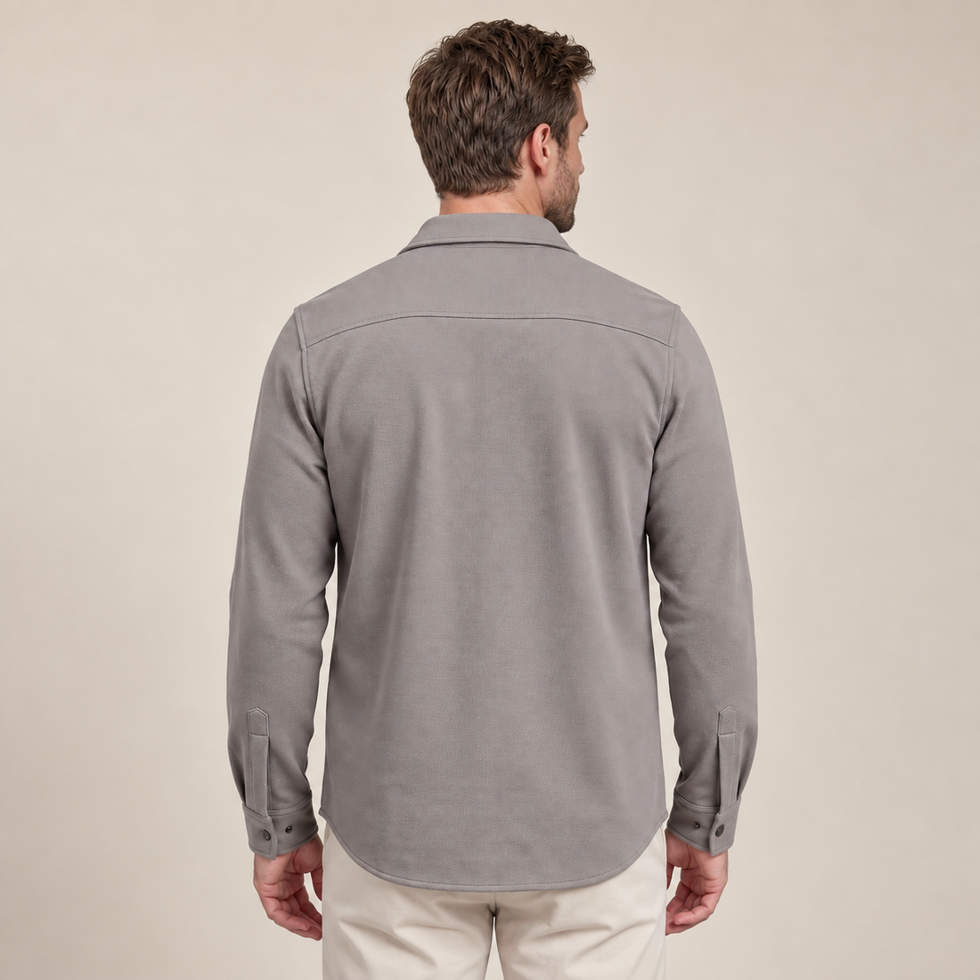 Men's Twin-Pocket Overshirt Slim Fit