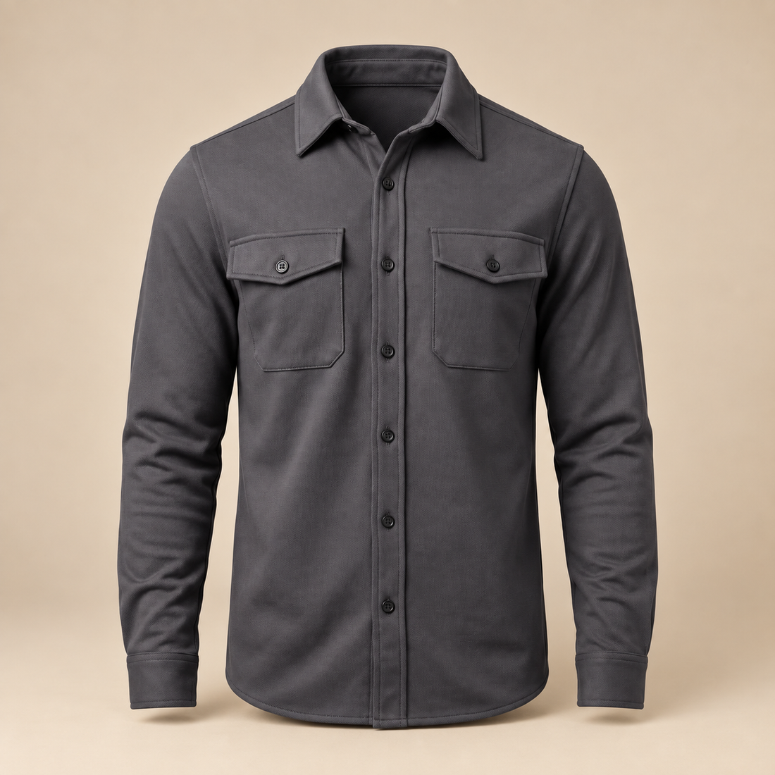 Men's Twin-Pocket Overshirt Slim Fit