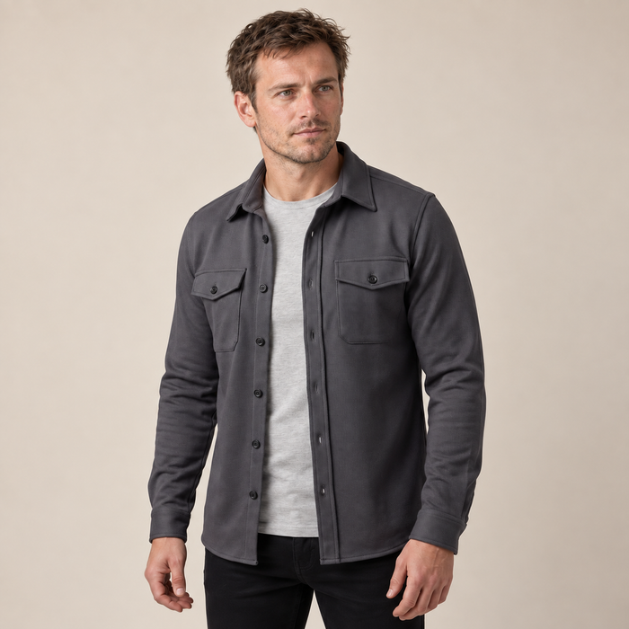 Men's Twin-Pocket Overshirt Slim Fit