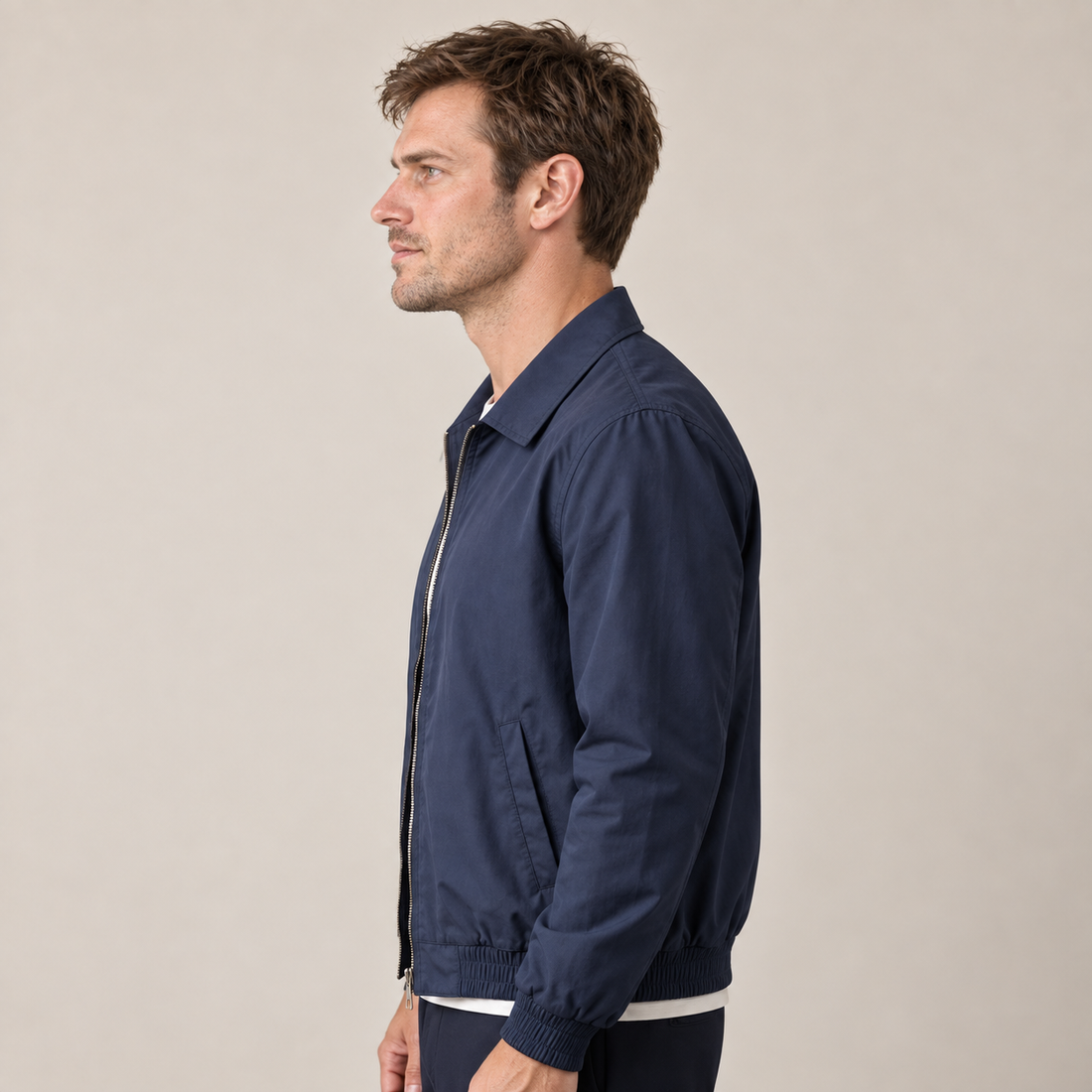 Men's Urban Casual Jacket with Zipper Details