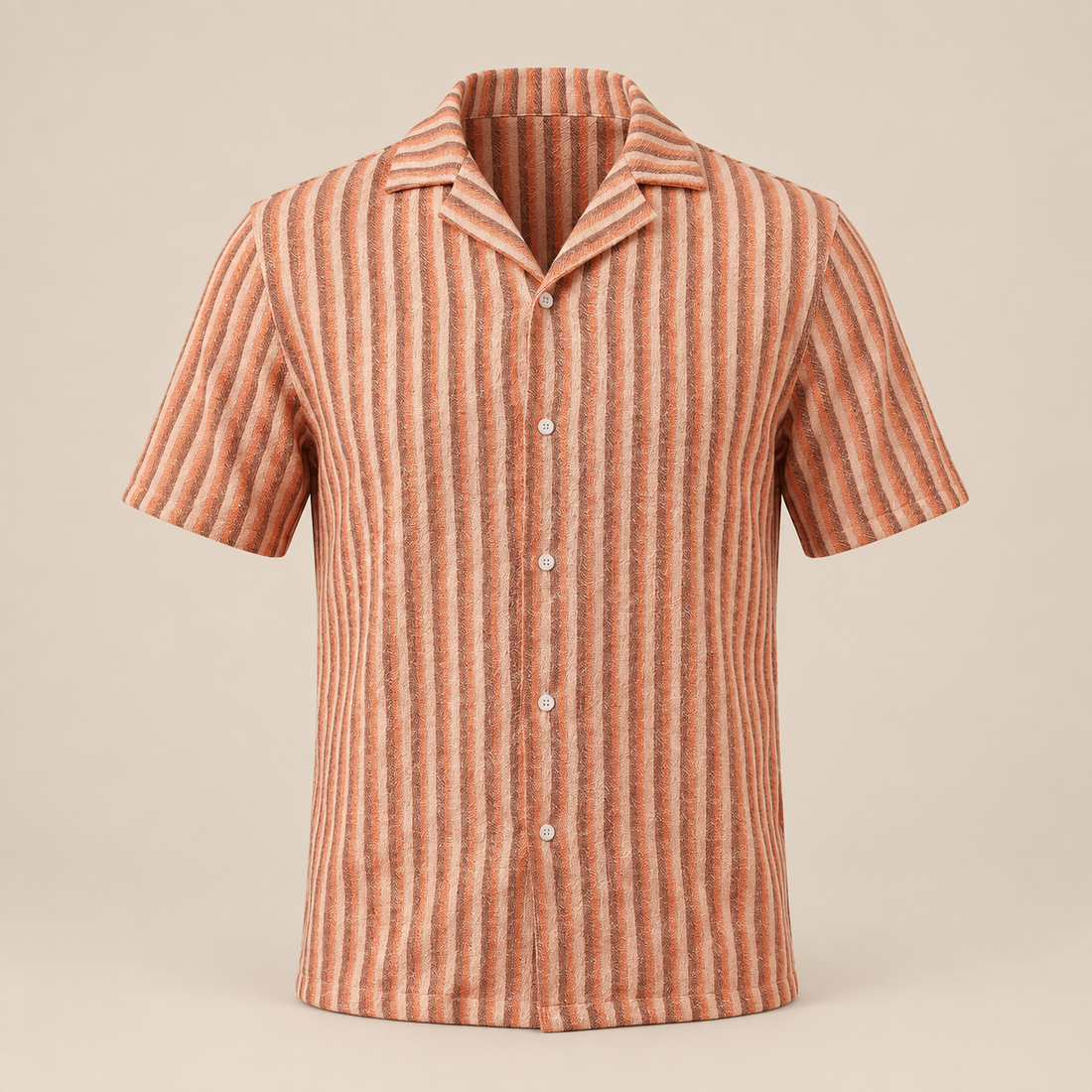 Men's Vertical Stripe Knit Resort Shirt