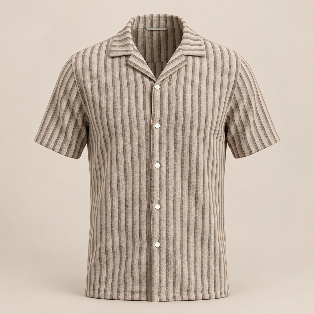 Men's Vertical Stripe Knit Resort Shirt
