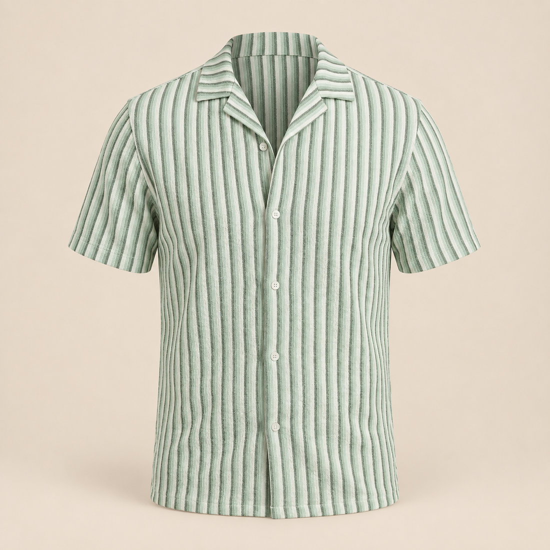 Men's Vertical Stripe Knit Resort Shirt