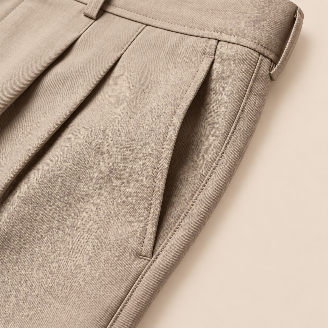 Men's Wide-Leg Belted Tailored Trousers