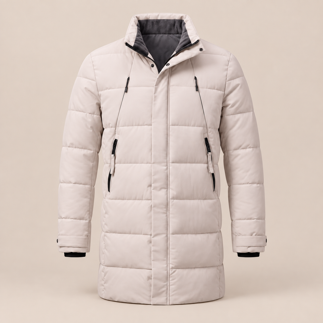 Men's Windproof Padded Parka Jacket