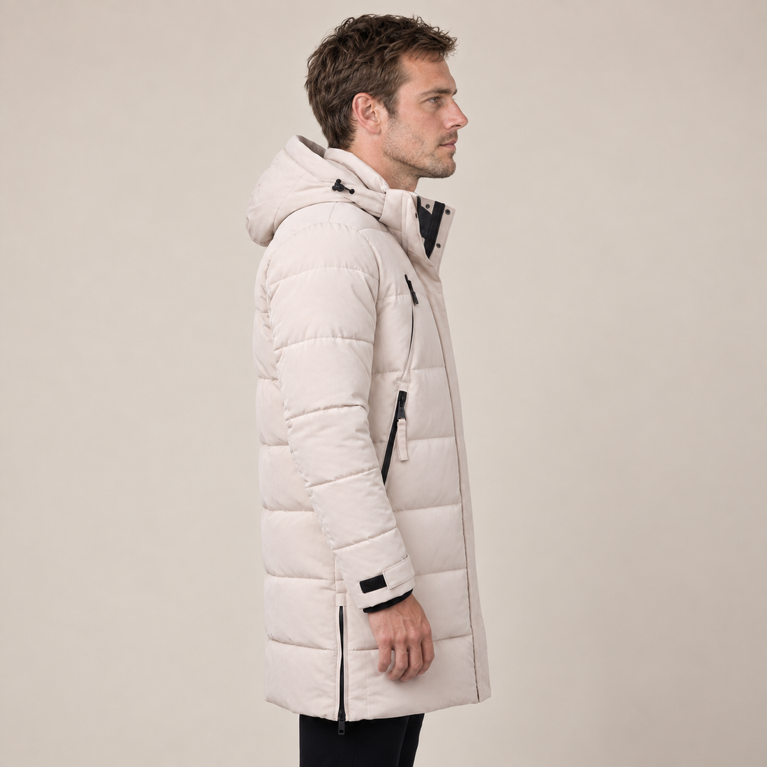 Men's Windproof Padded Parka Jacket