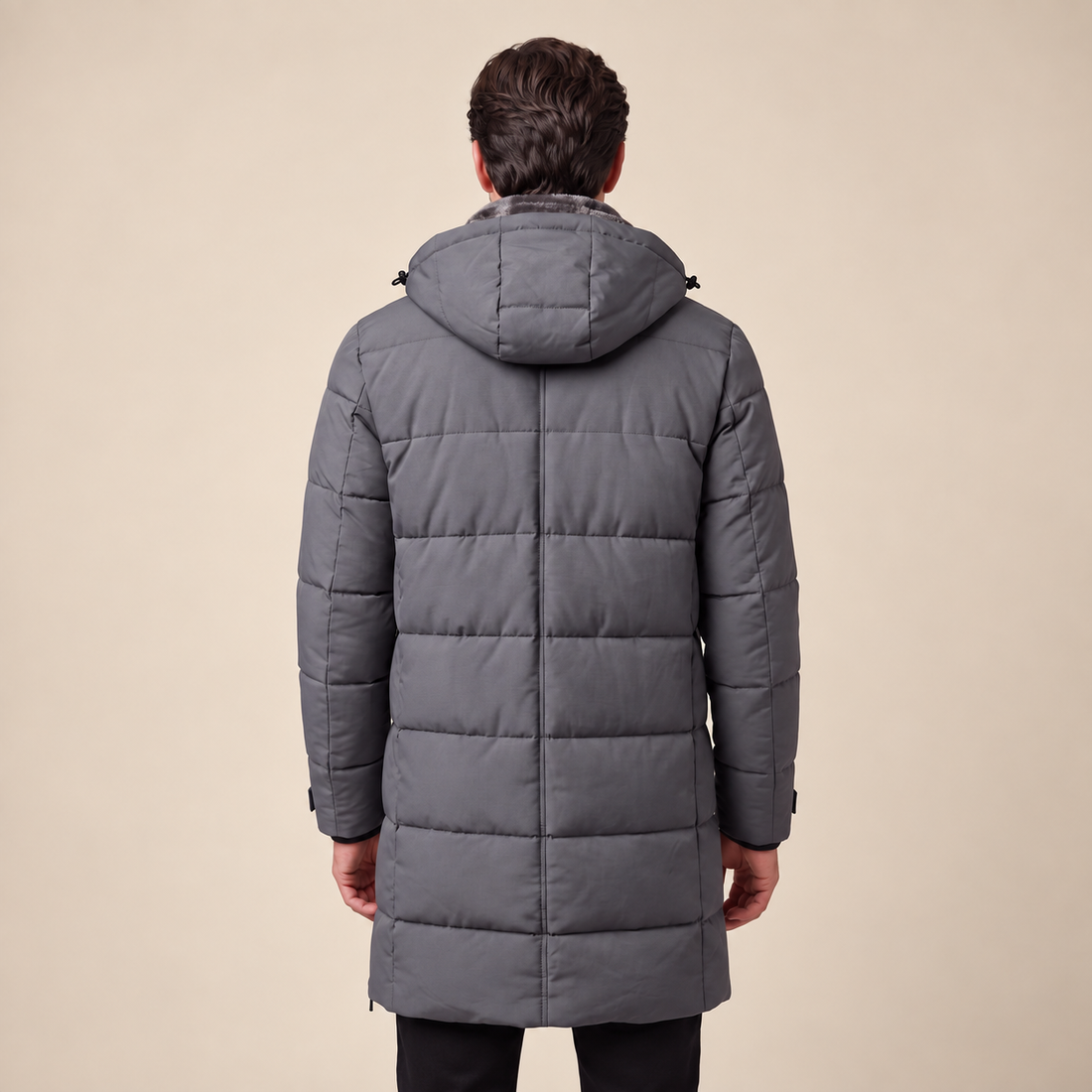 Men's Windproof Padded Parka Jacket