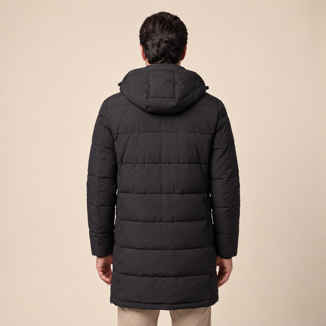 Men's Windproof Padded Parka Jacket