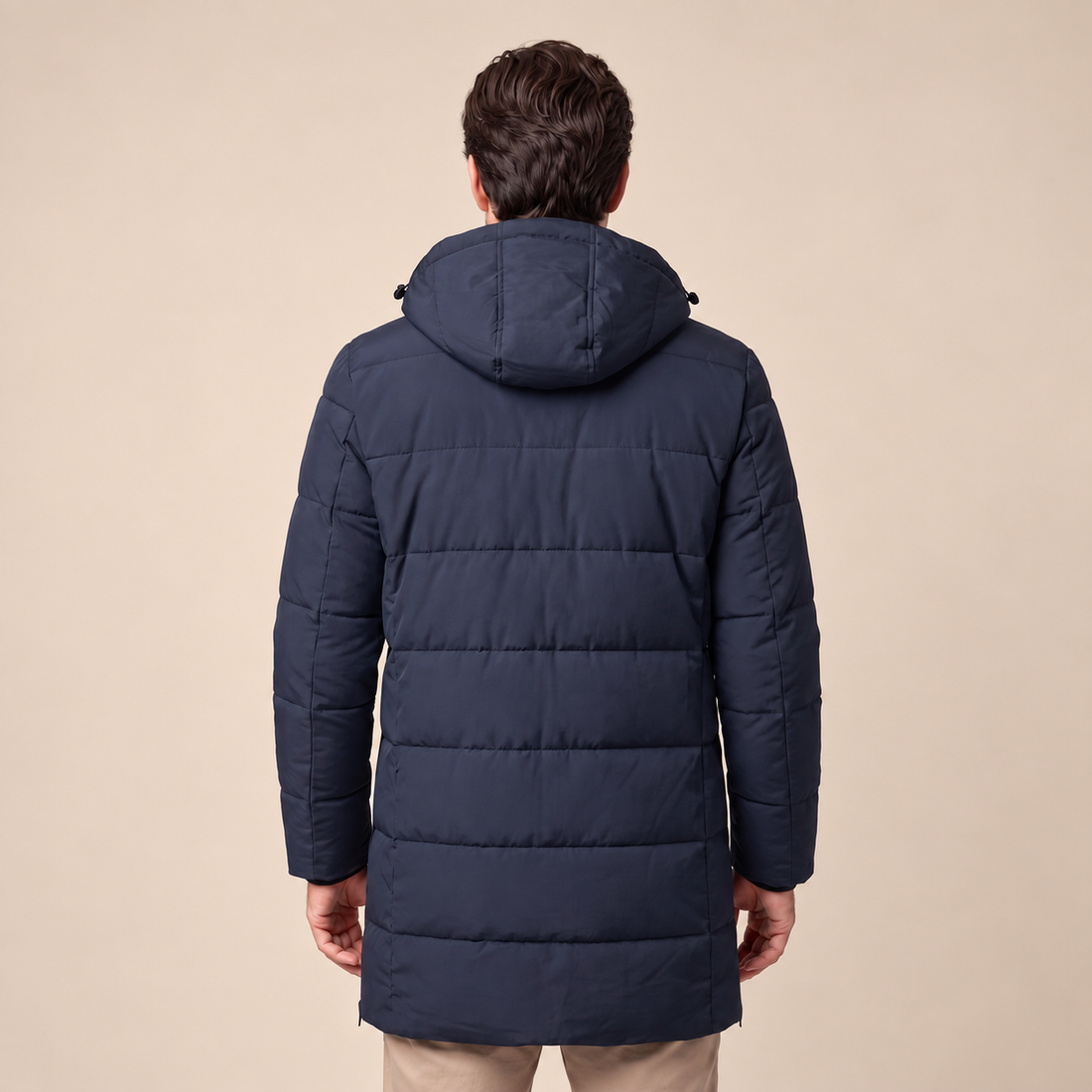Men's Windproof Padded Parka Jacket