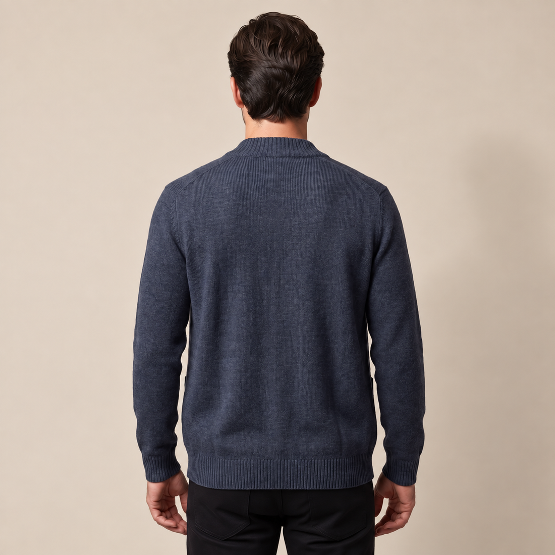 Men's Wool Button-Front Cardigan