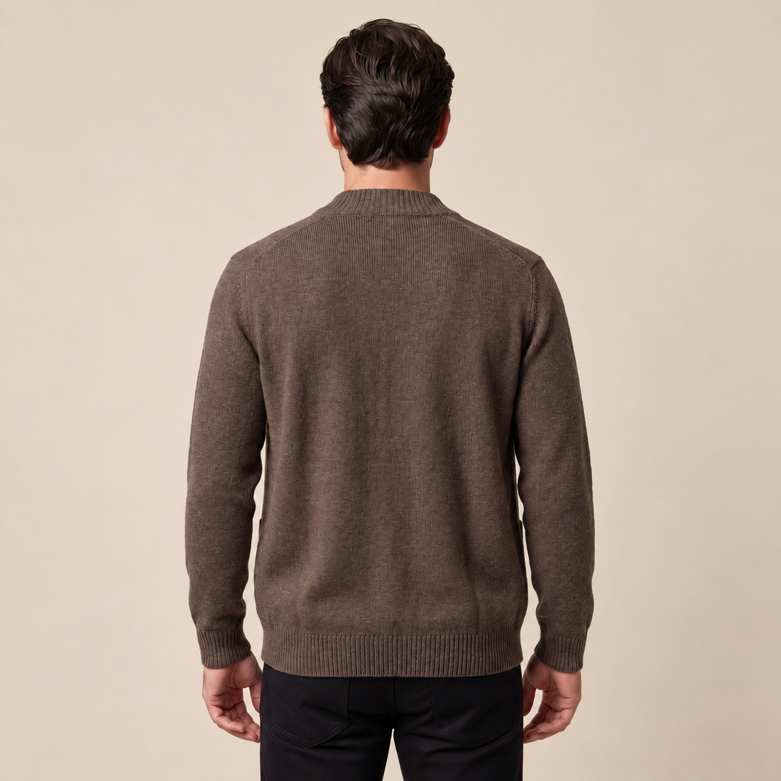 Men's Wool Button-Front Cardigan