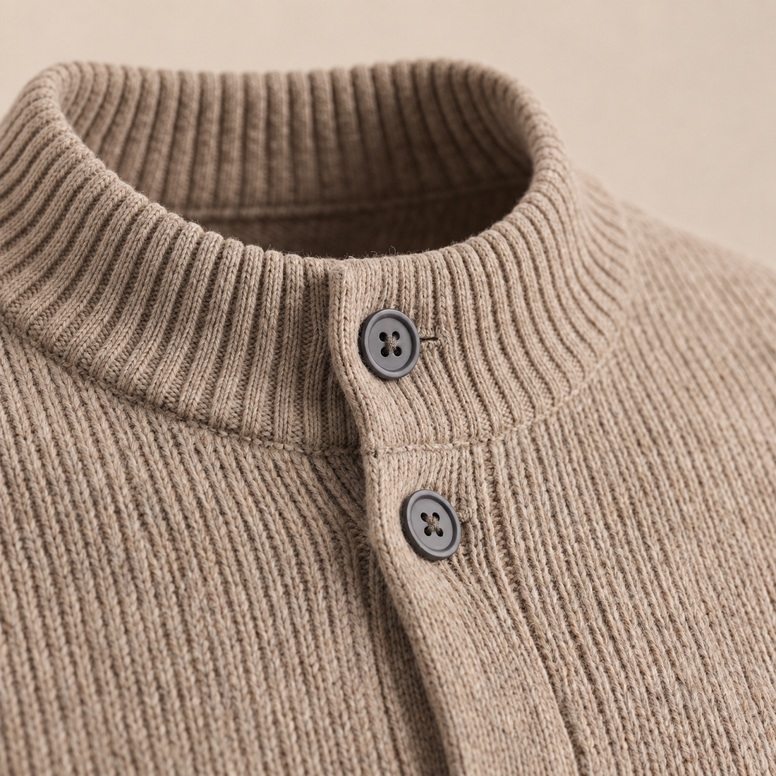 Men's Wool Button-Front Cardigan