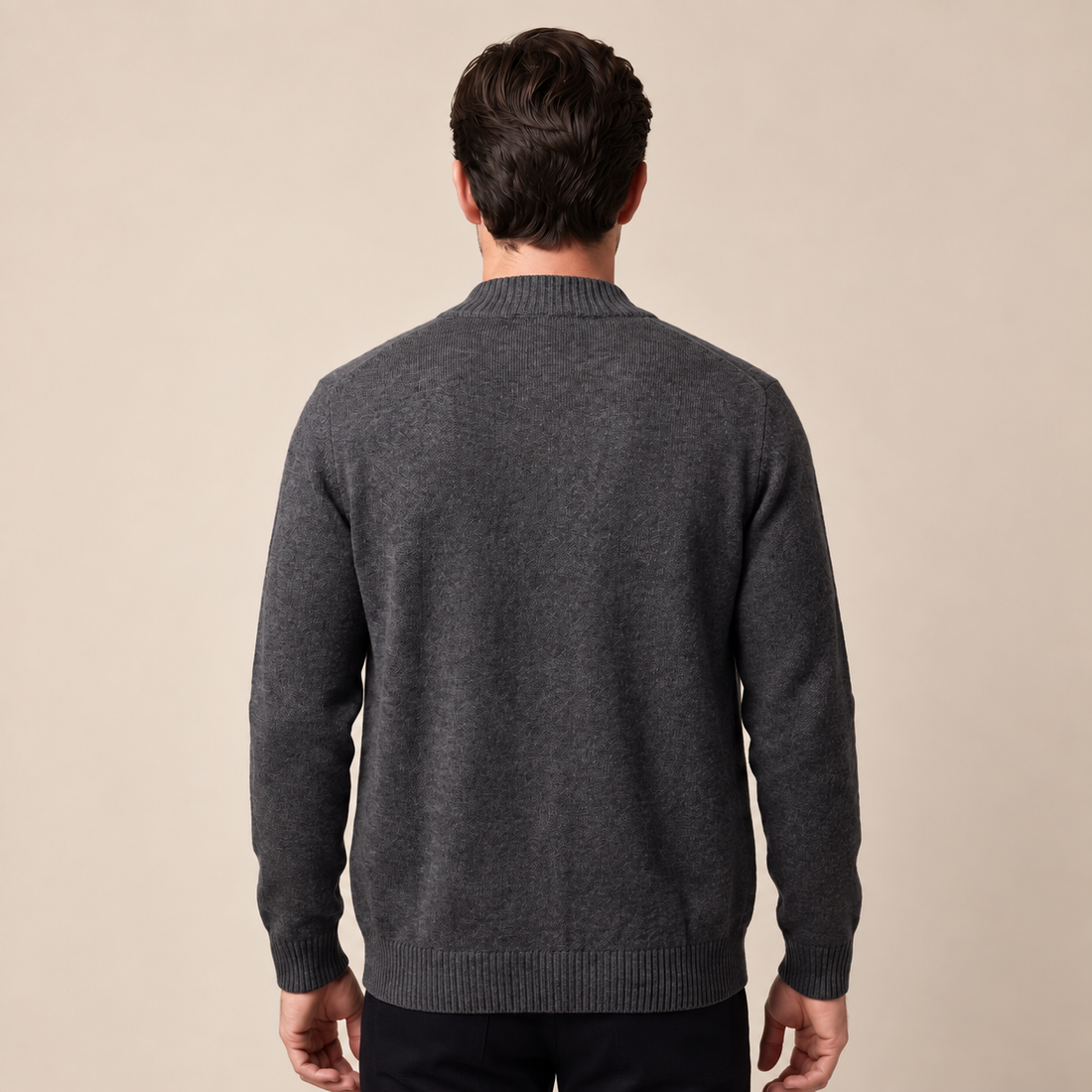 Men's Wool Button-Front Cardigan